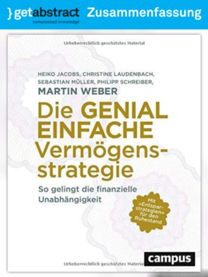cover image of Die genial einfache Vermögensstrategie (Zusammenfassung)